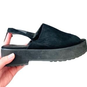 90s style chunky heel sandals